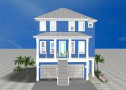 Caribbean Isles modern coastal piling home by Acorn Fine Homes