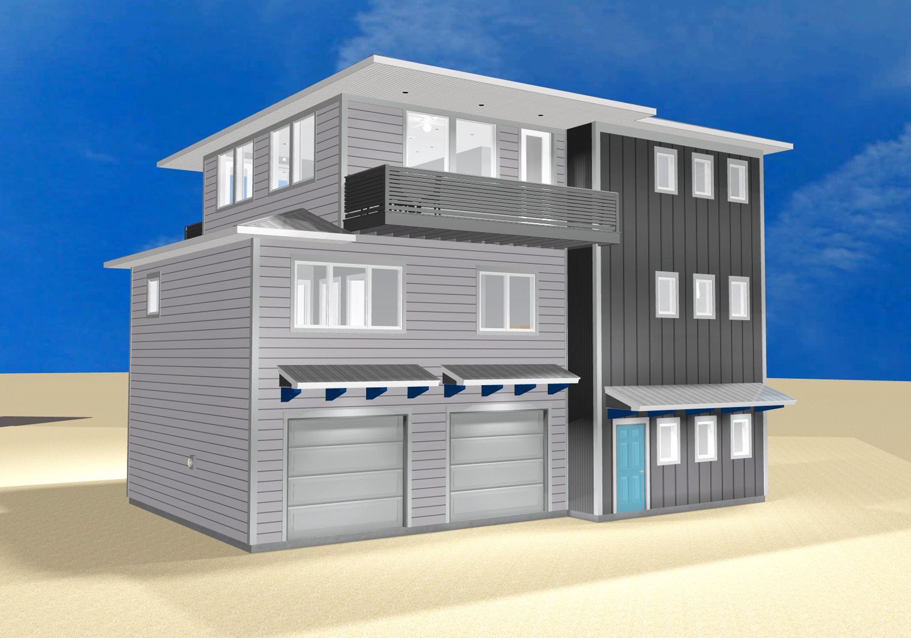 Neff modern coastal piling home on Navarre Beach