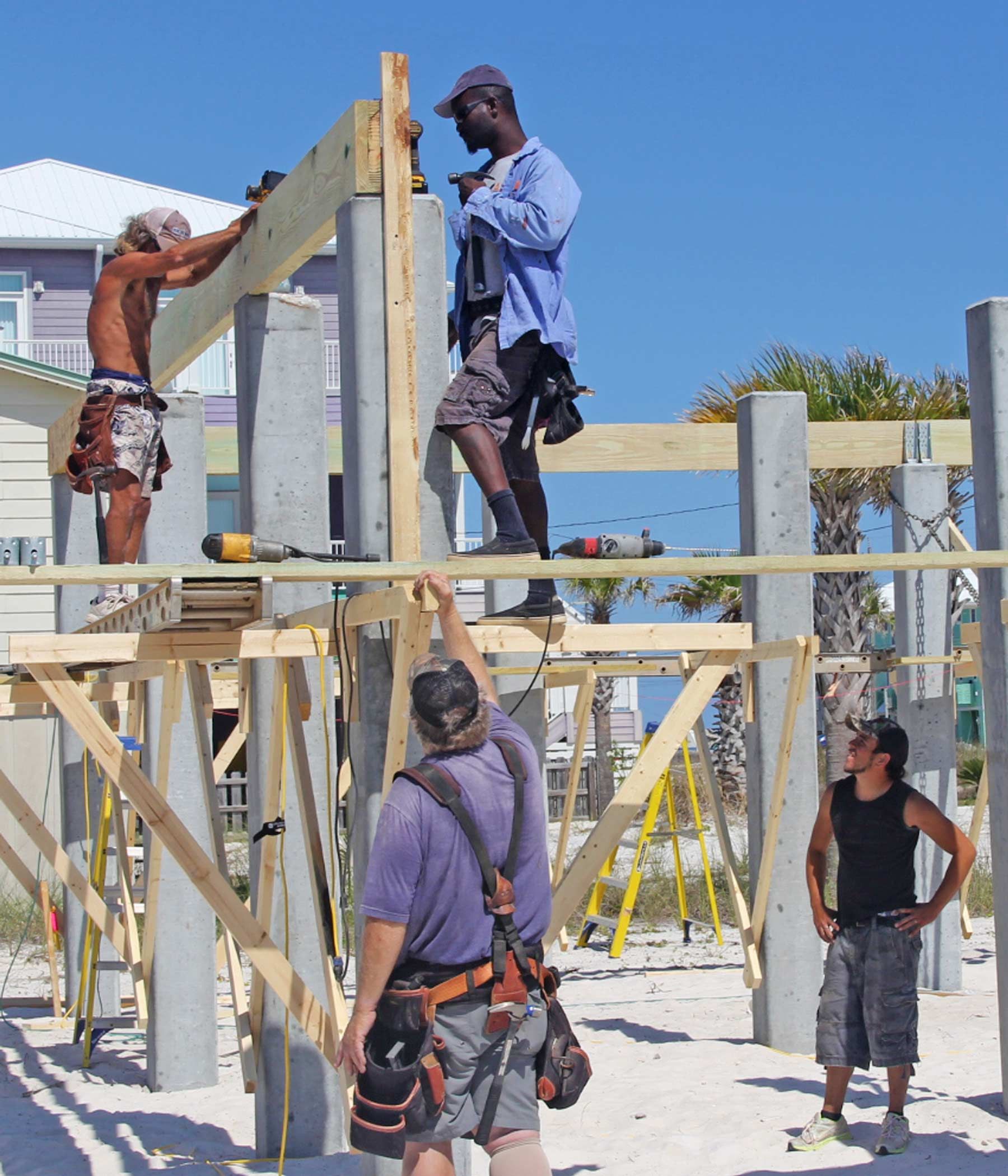 Frerich concrete piling home on Navarre Beach