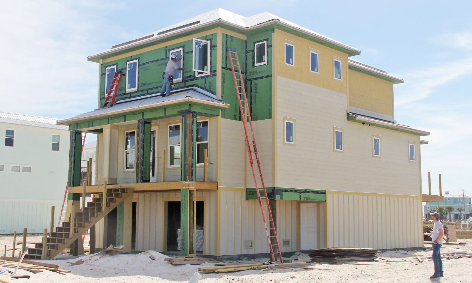 Walker piling home in Navarre Beach by Acorn Fine Homes