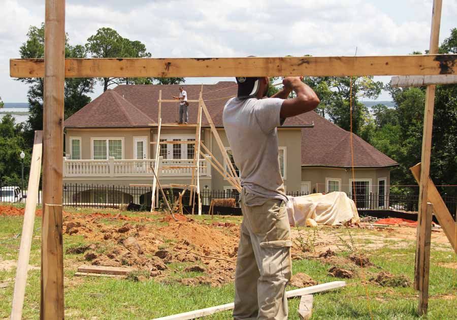 Foundation layout of the Carter job