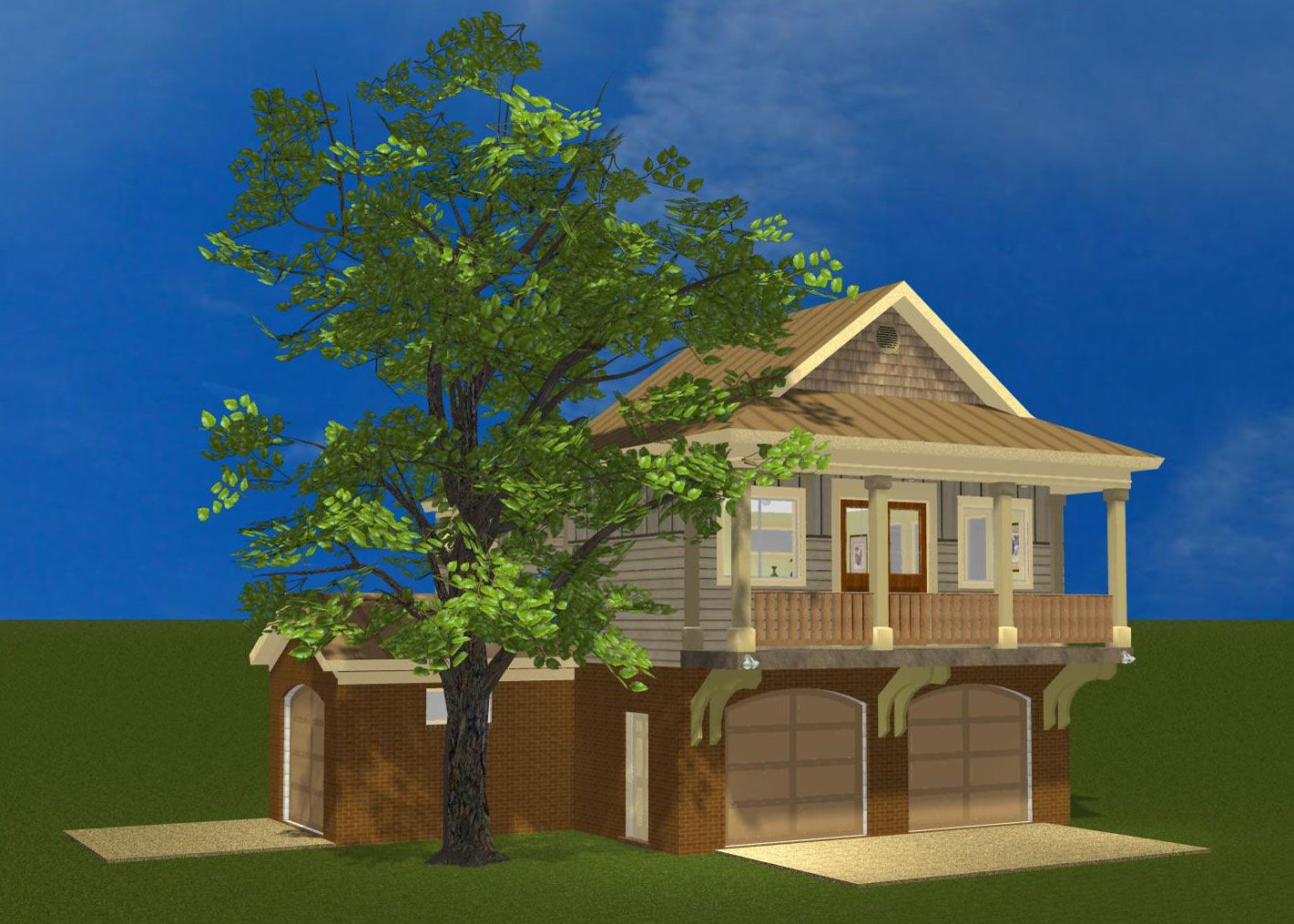 CAD model of Acorn Design Studio in Gulf Breeze