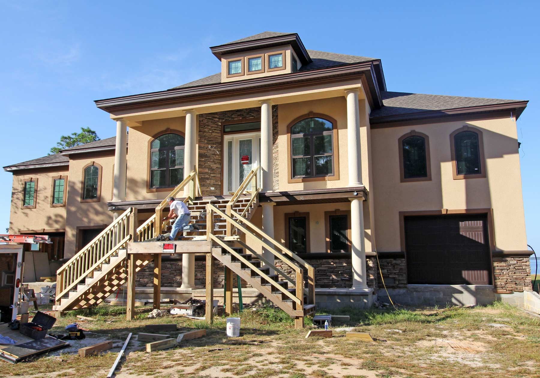 Acorn Fine Homes front porch railing