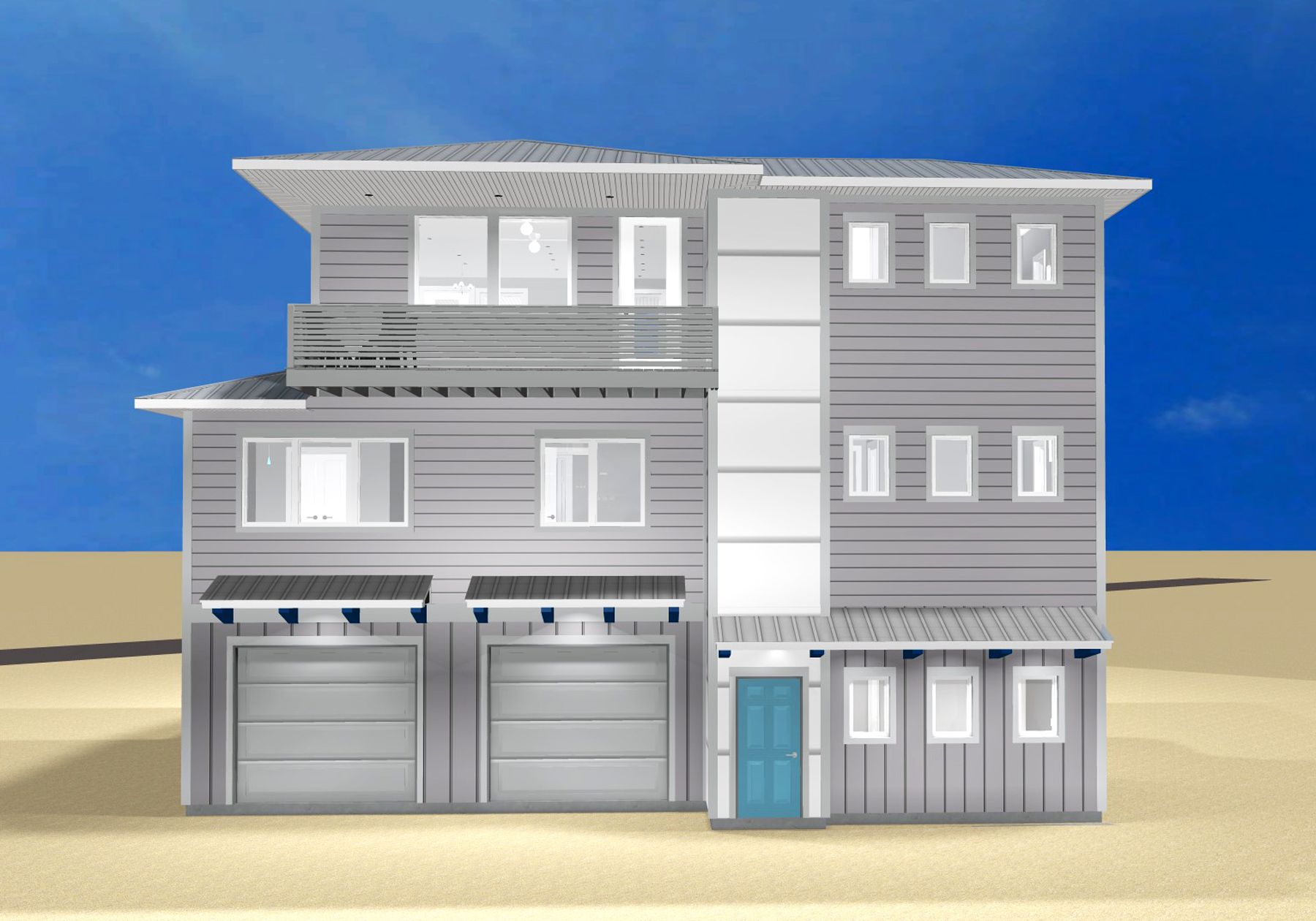 Neff modern coastal piling home on Navarre Beach