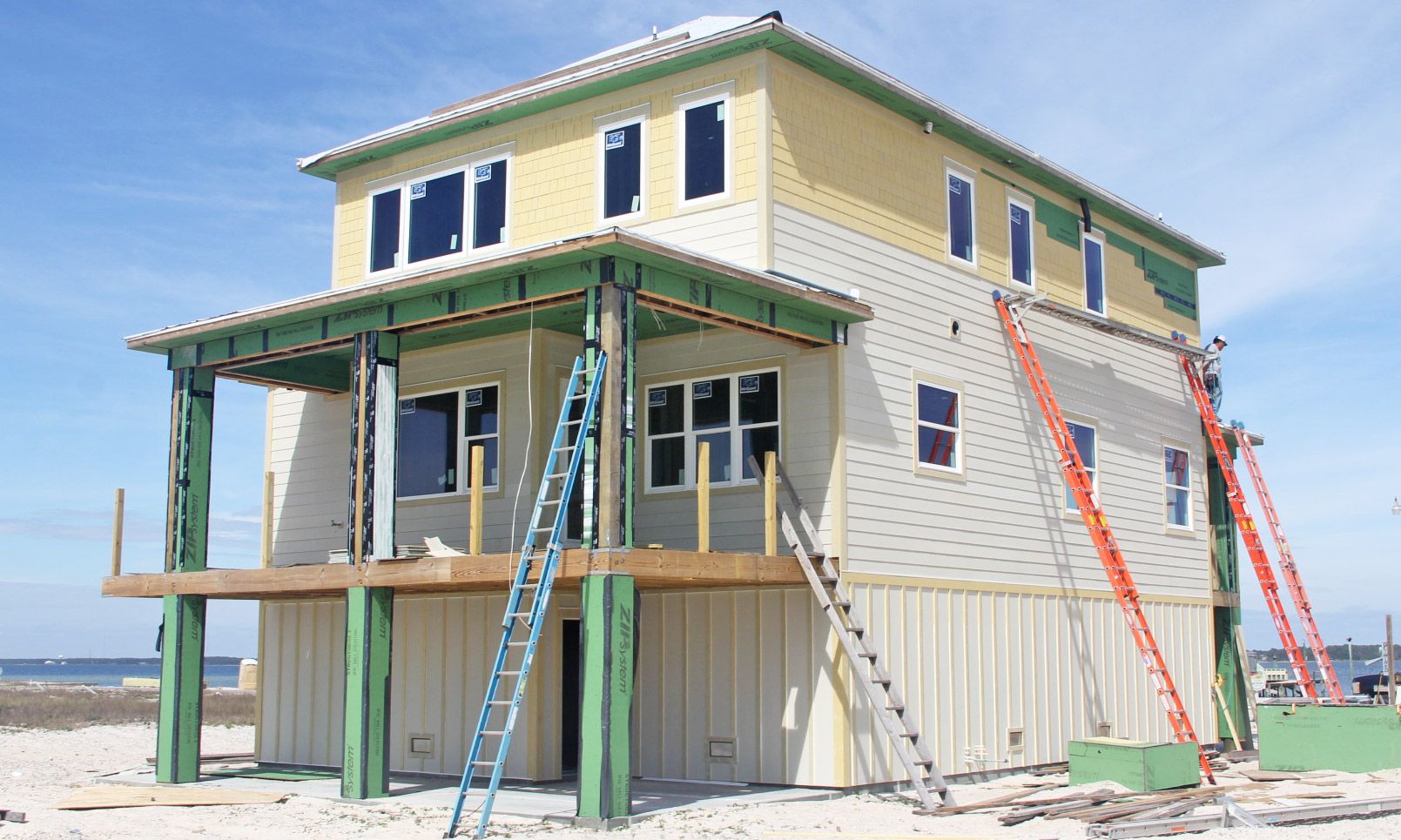 Walker piling home in Navarre Beach by Acorn Fine Homes