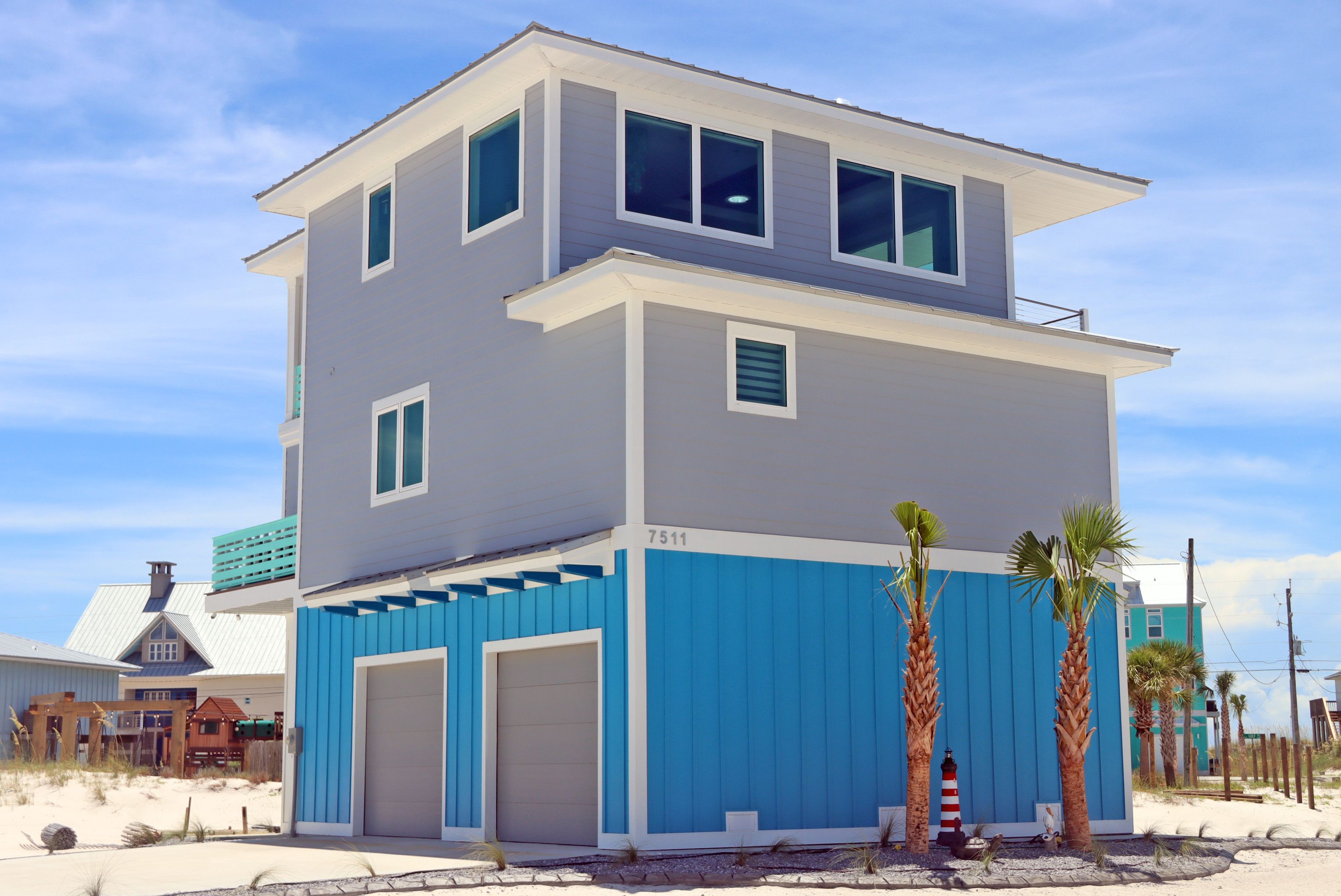 Neff modern coastal piling home on Navarre Beach