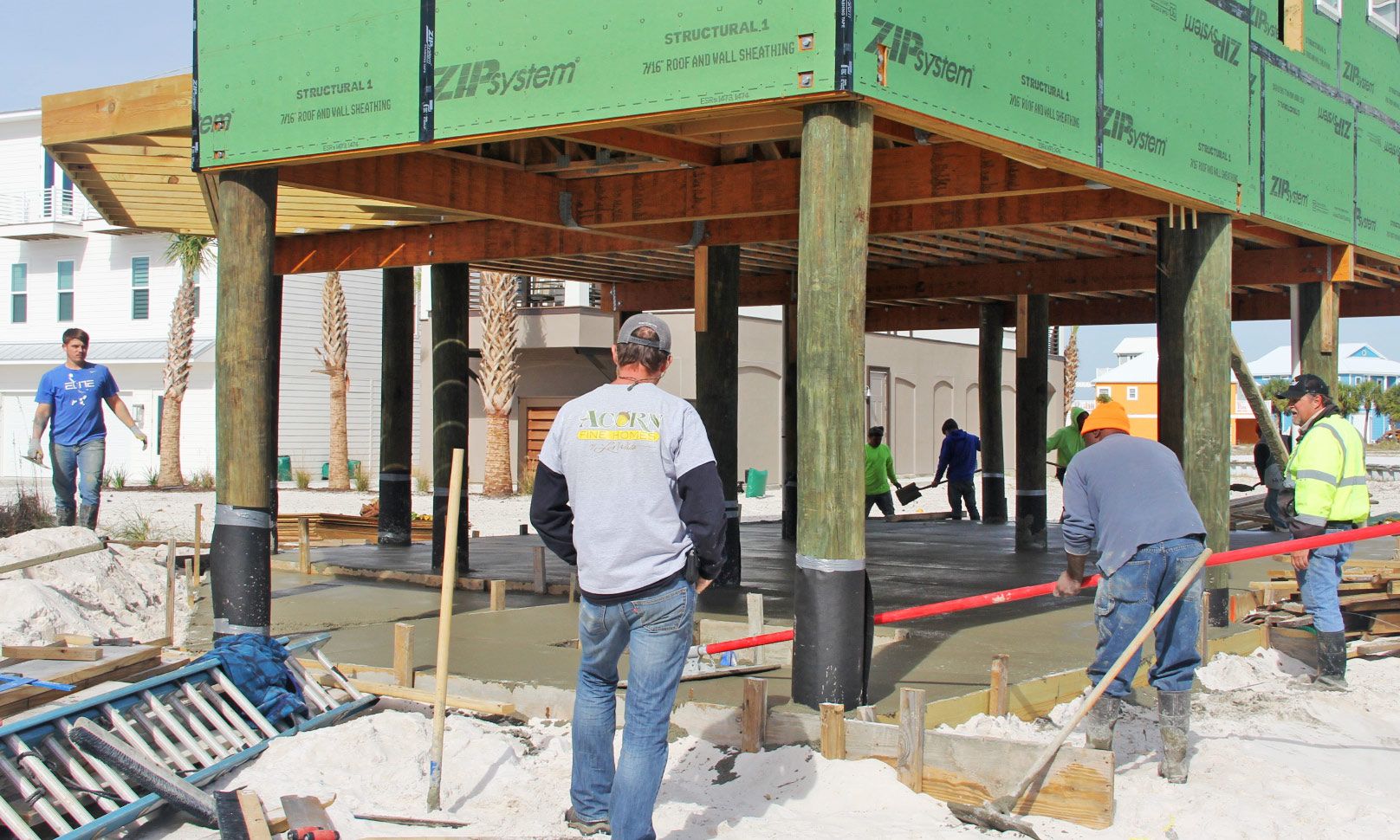 Slone piling home on Navarre Beach by Acorn Fine Homes