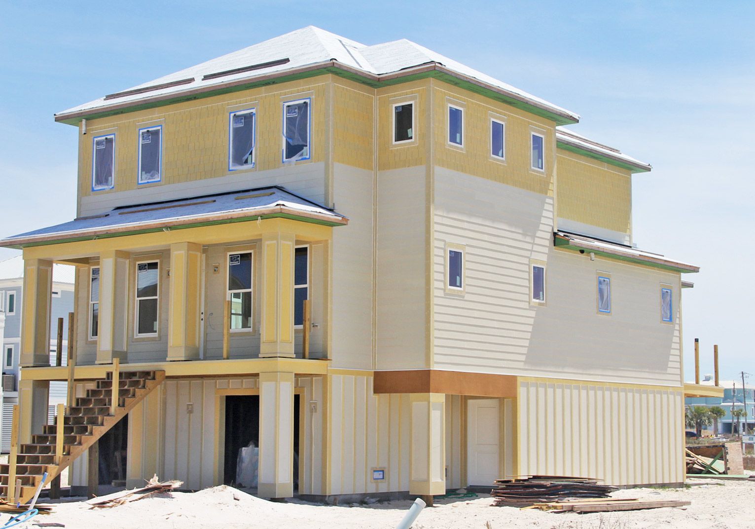 Walker piling home in Navarre Beach by Acorn Fine Homes