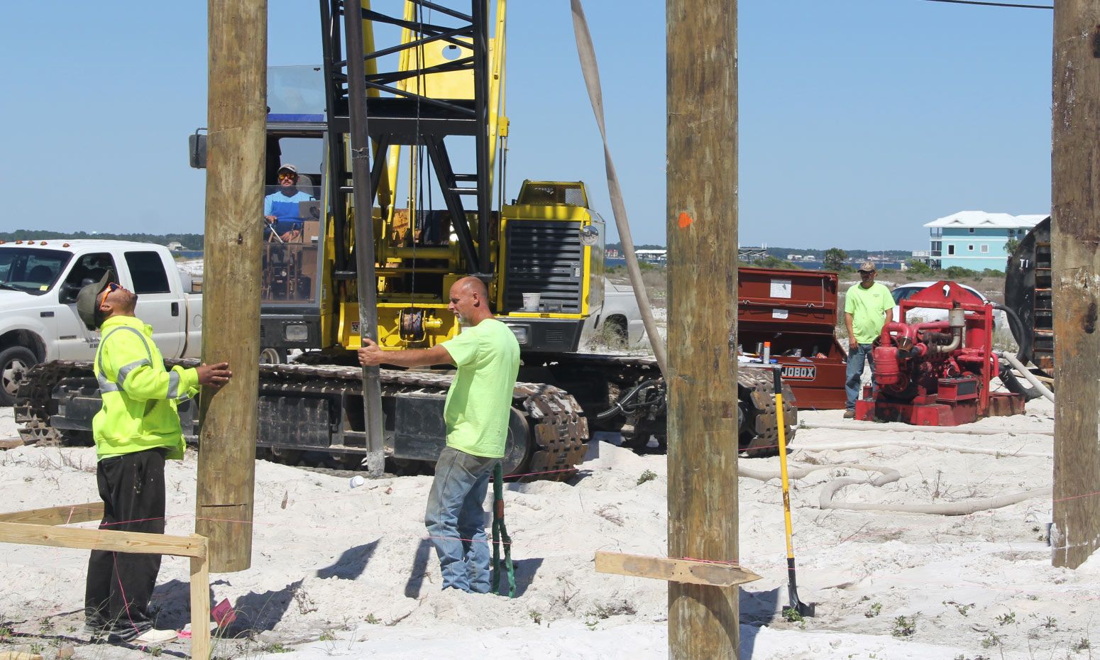 Moreland piling home on Navarre Beach by Acorn Fine Homes