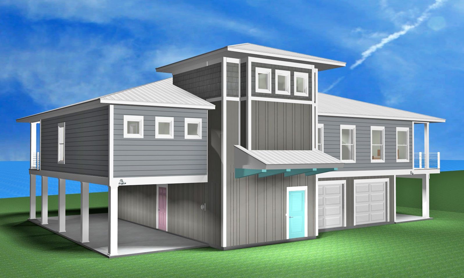 Cyr modern coastal piling home in Navarre