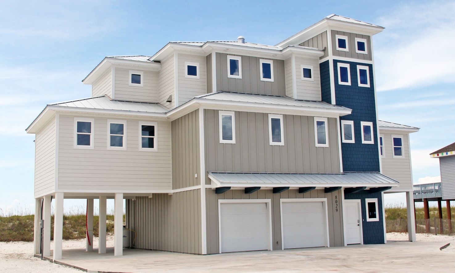 Burchard modern coastal style piling home on Navarre Beach