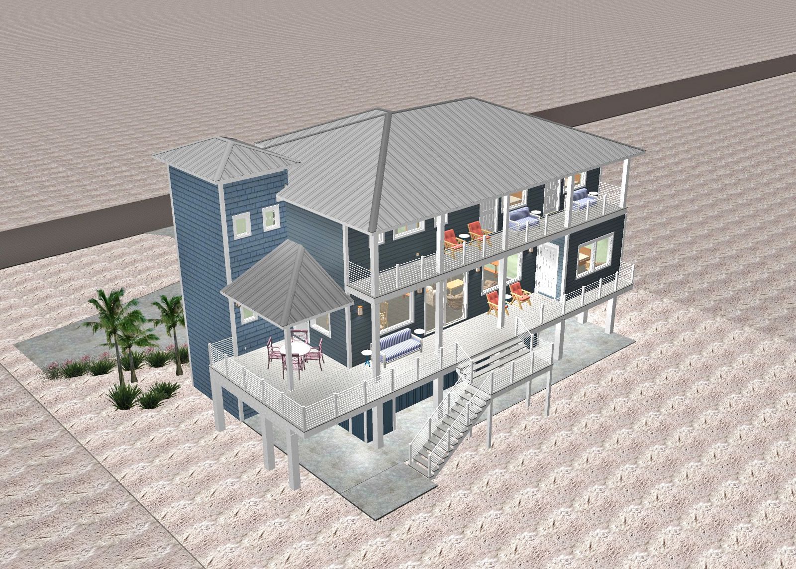 Corte modern coastal piling home on Navarre Beach