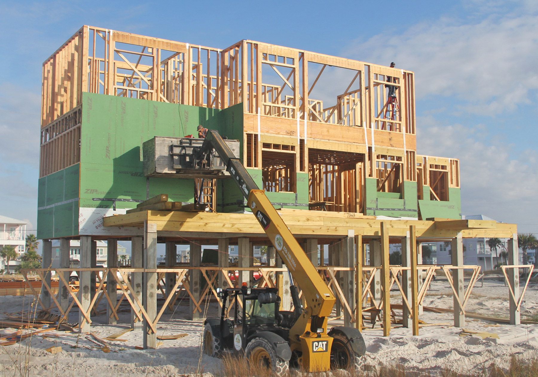 Dubois coastal transitional piling home on Navarre Beach by Acorn Fine Homes 