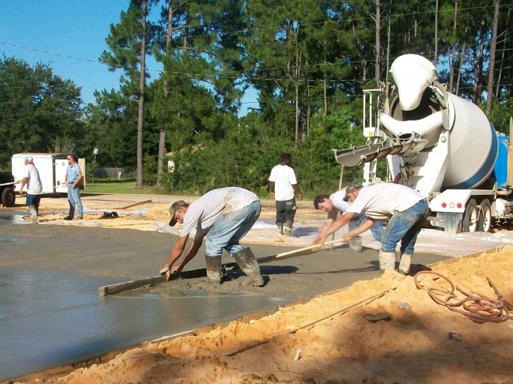 pouring the driveway