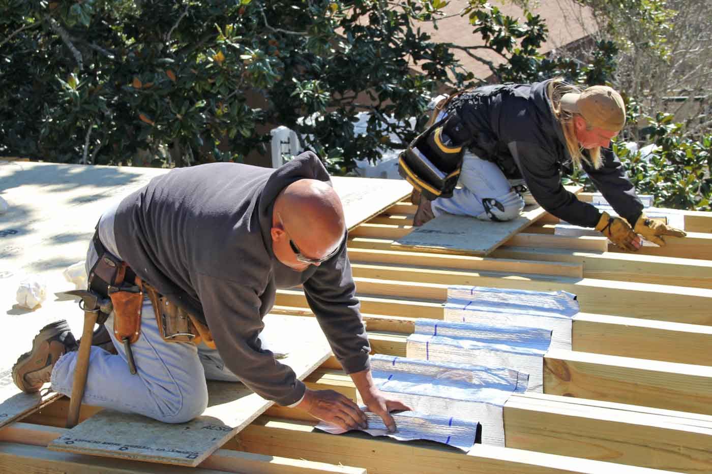 wrapping the deck joists