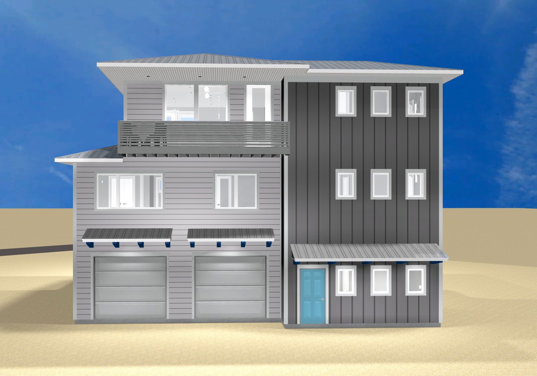 Neff modern coastal piling home on Navarre Beach