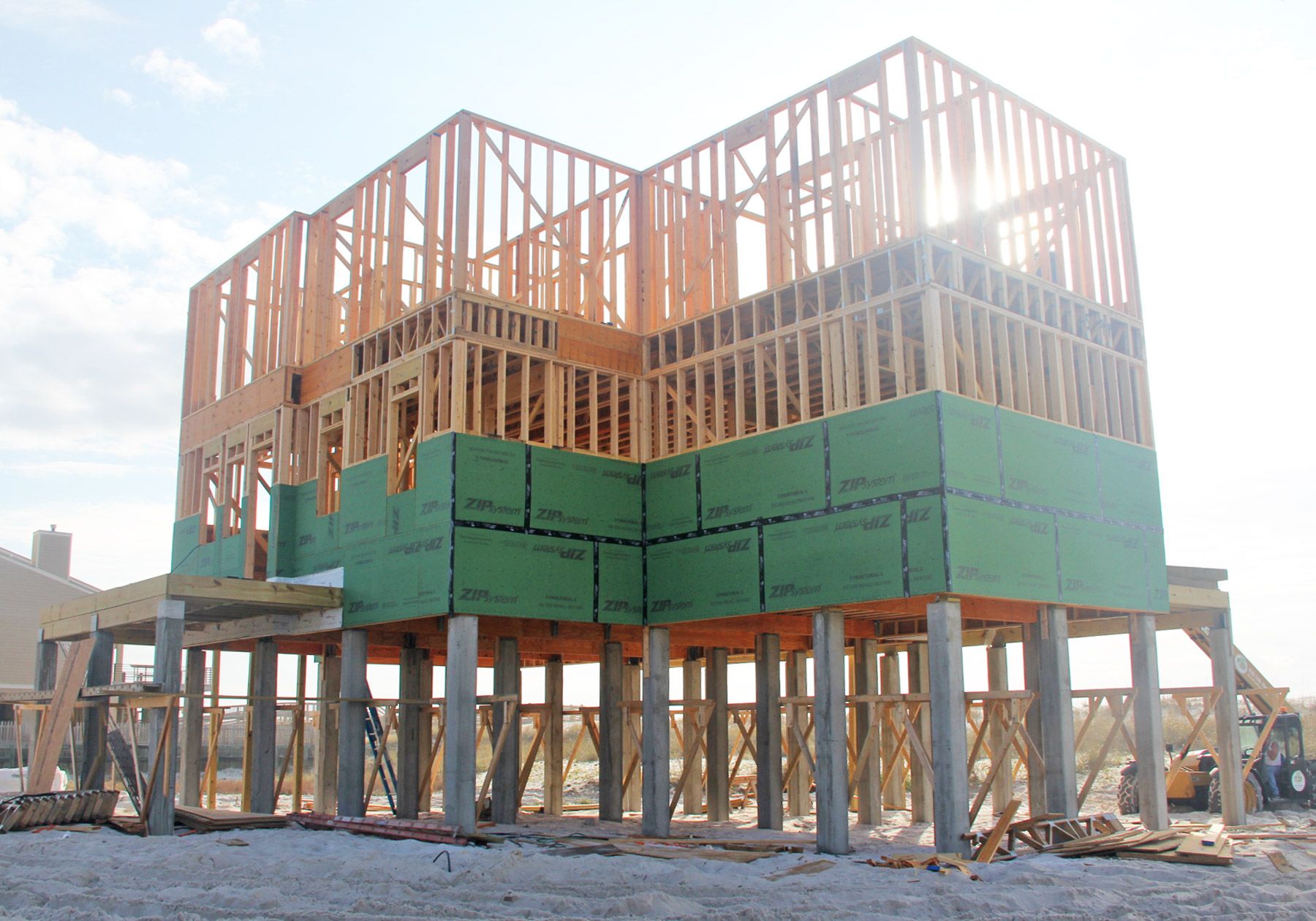 Dubois coastal transitional piling home on Navarre Beach by Acorn Fine Homes 