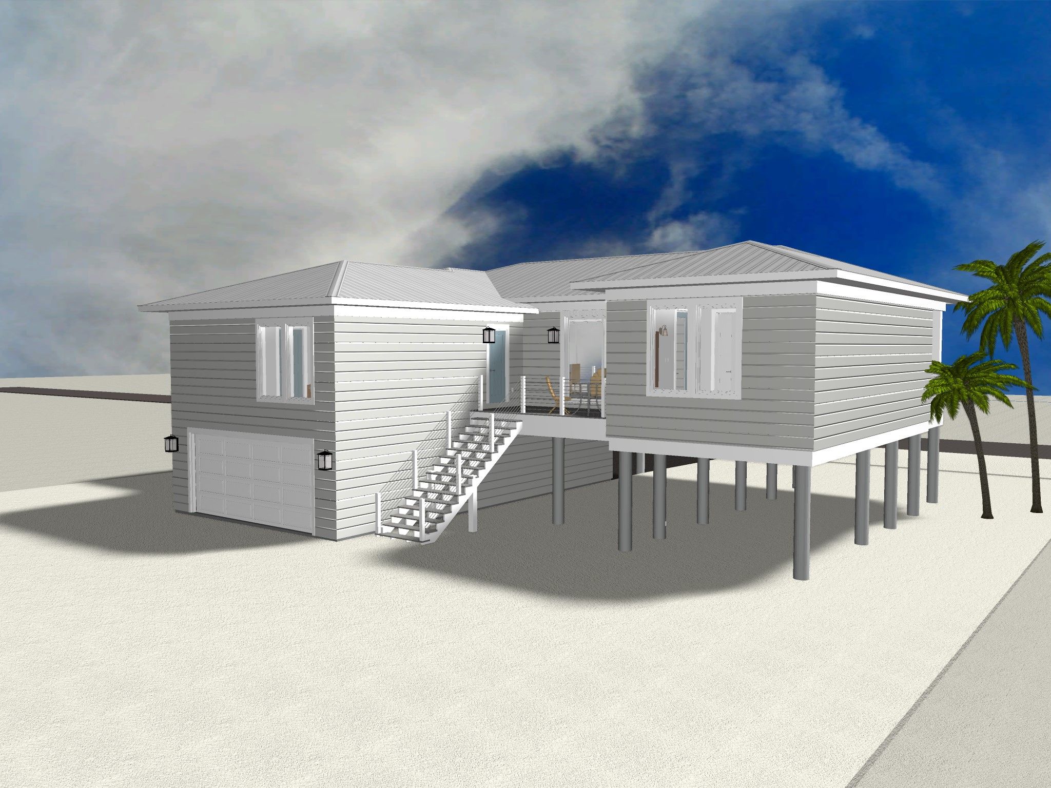 Conway modern coastal piling home on Navarre Beach