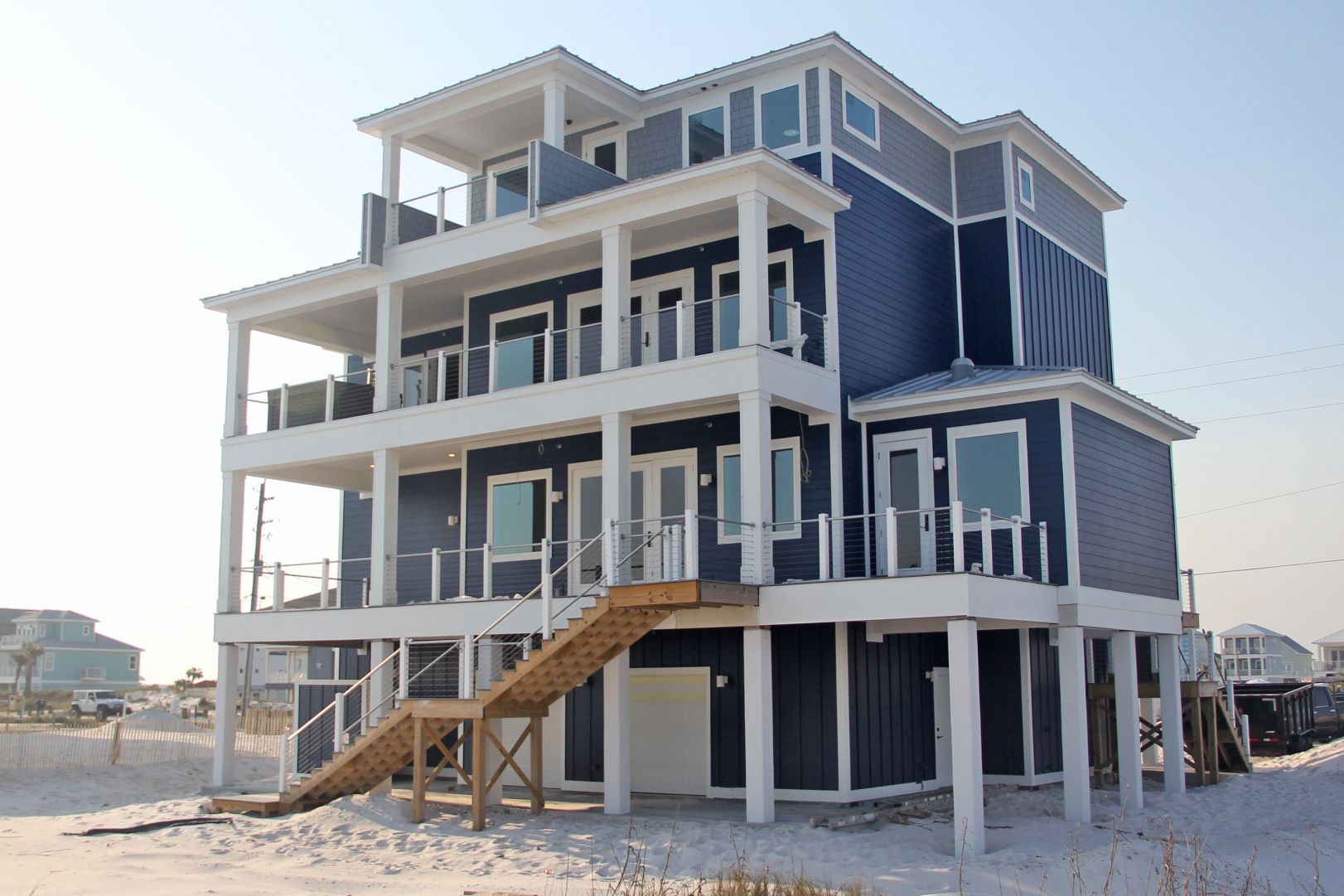 Dubois coastal transitional piling home on Navarre Beach by Acorn Fine Homes 